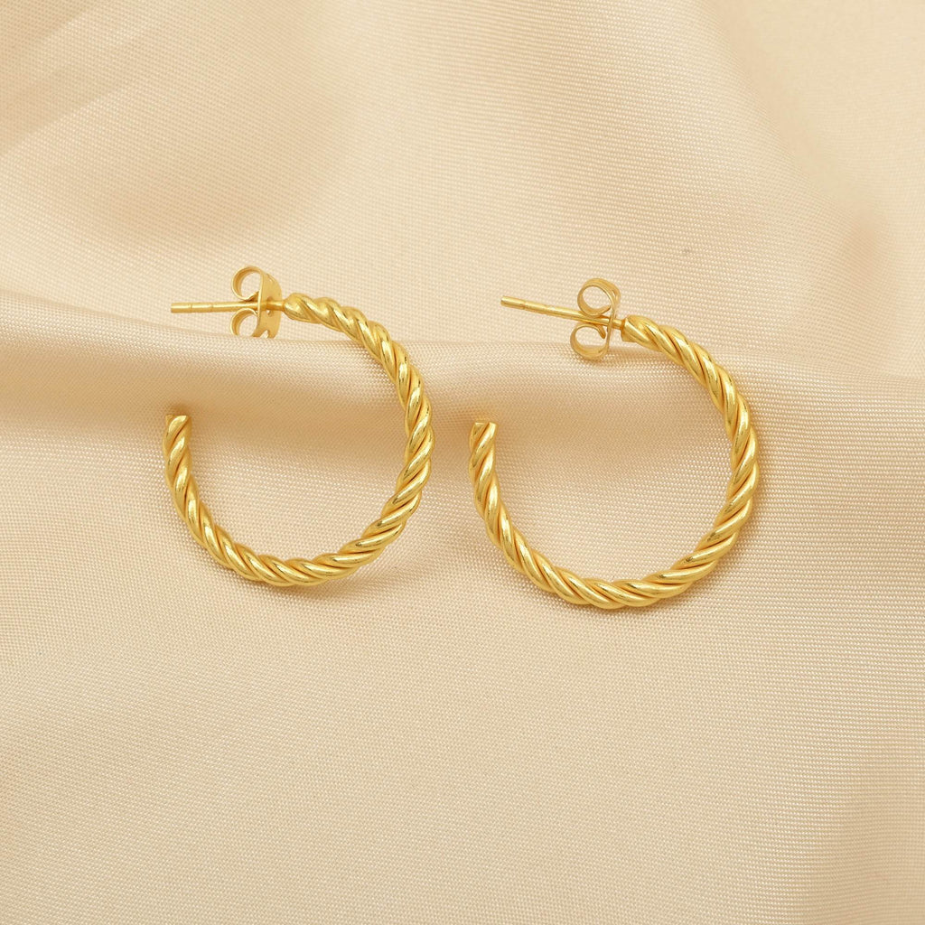 Swirly Hoop Earrings - La Vitá Jewels