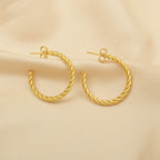 Swirly Hoop Earrings - La Vitá Jewels