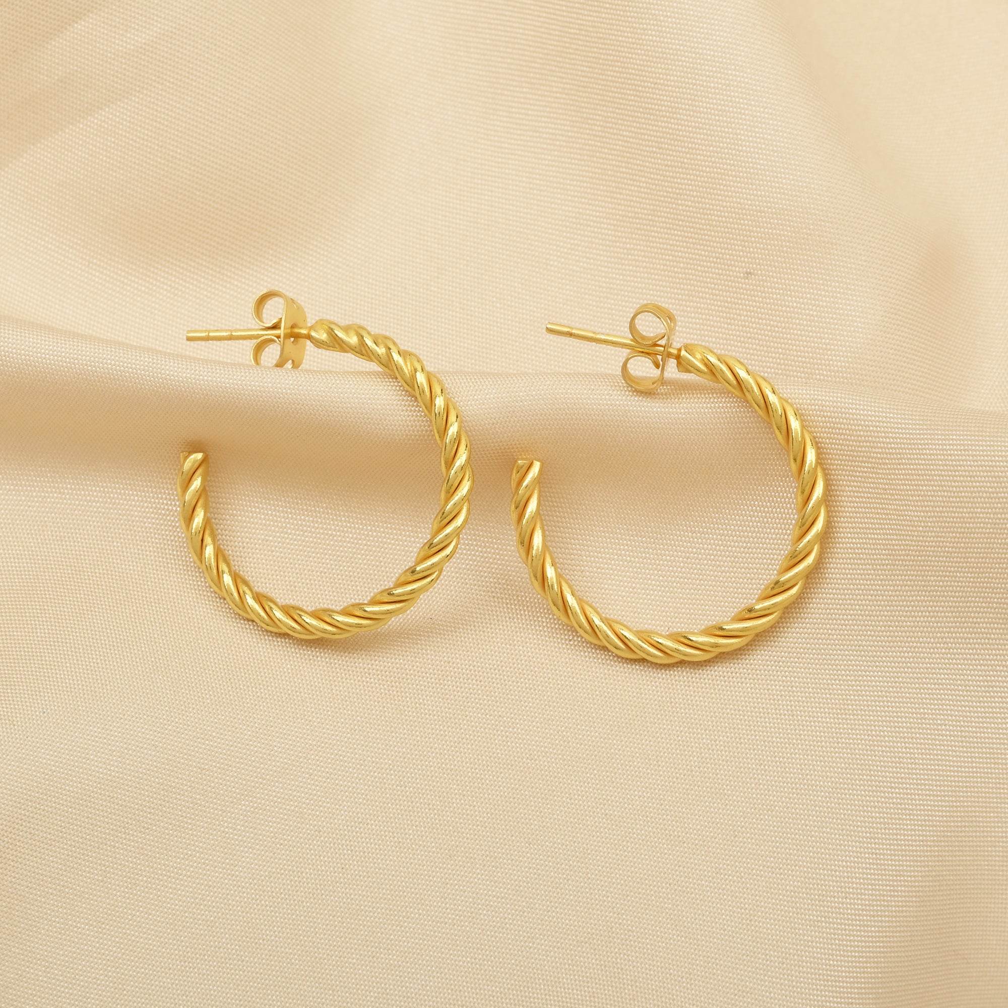 Swirly Hoop Earrings - La Vitá Jewels