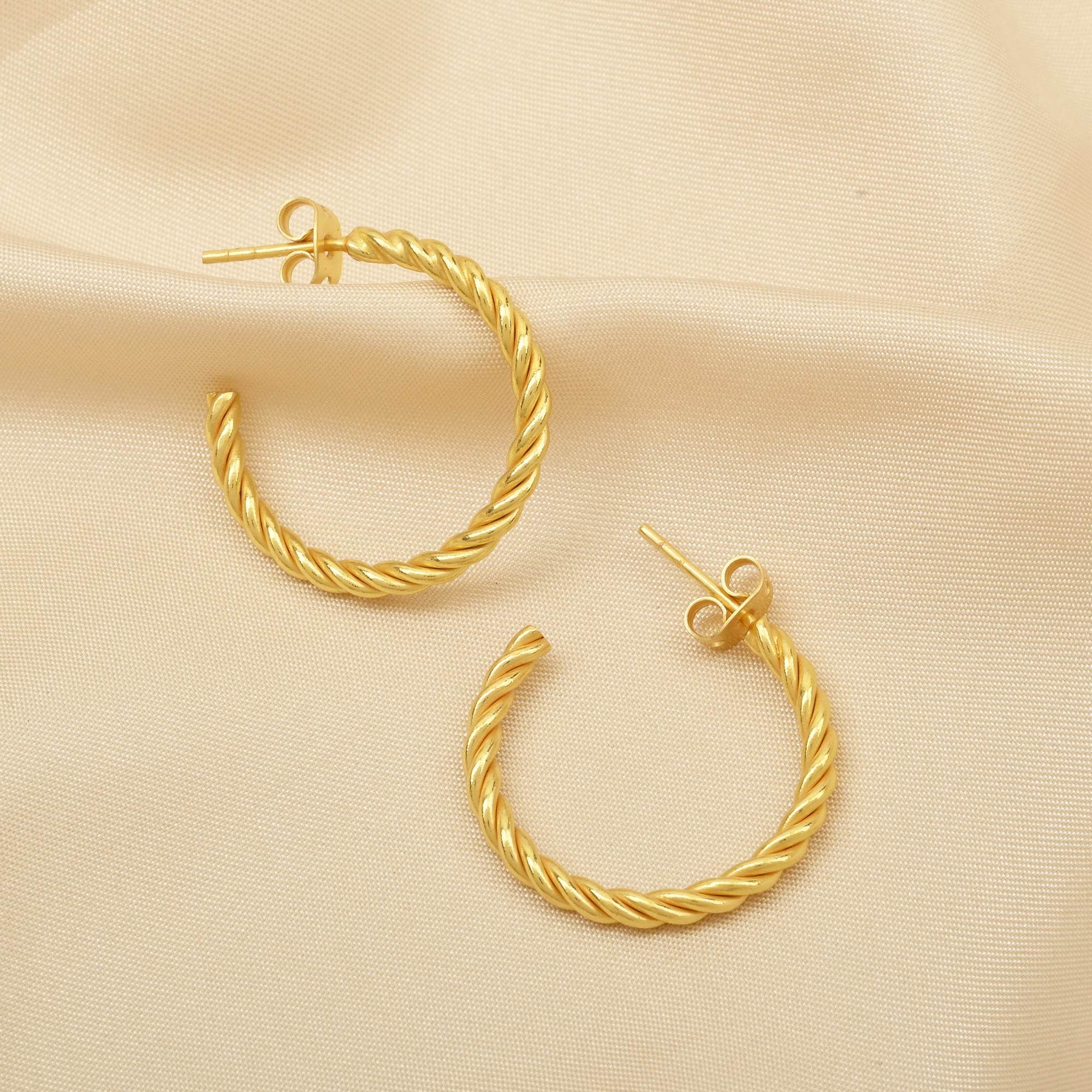Swirly Hoop Earrings - La Vitá Jewels