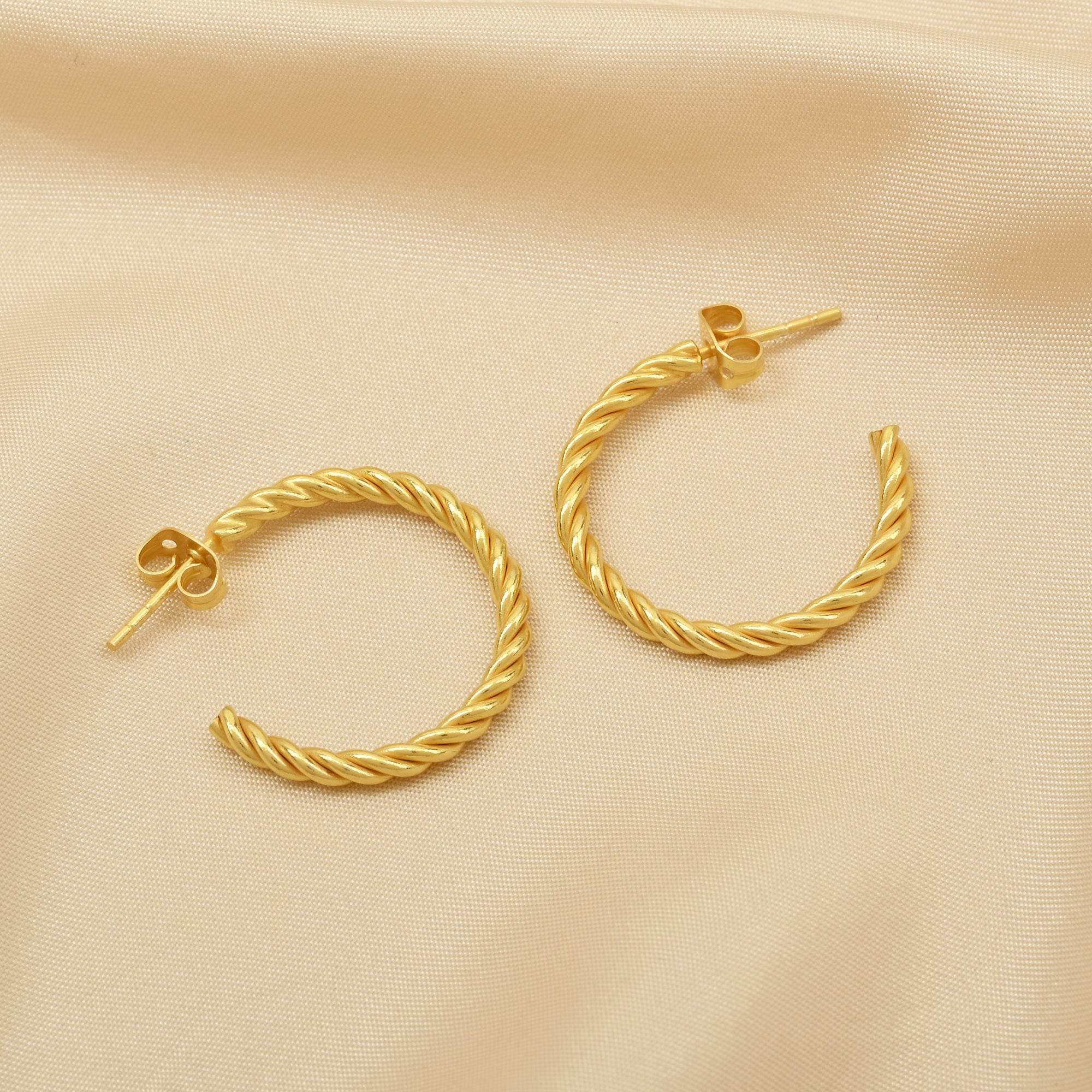 Swirly Hoop Earrings - La Vitá Jewels
