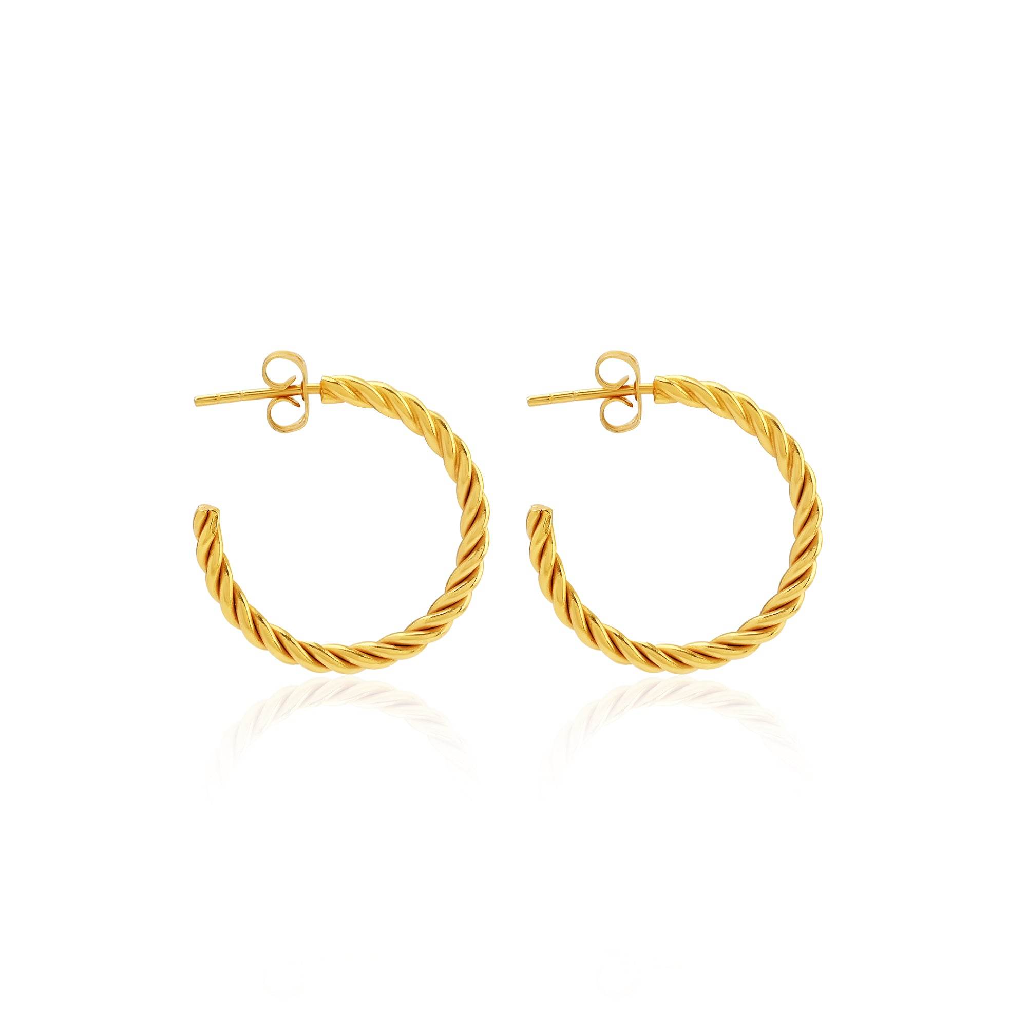 Swirly Hoop Earrings - La Vitá Jewels