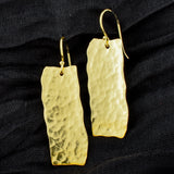 Hammered Metal Dangle Earrings