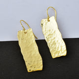 Hammered Metal Dangle Earrings