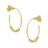 Metal beaded Hoops Earrings