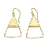 Hammered Metal Triangle Earrings