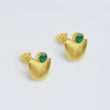 Green Onyx  Stud Earrings