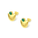 Green Onyx  Stud Earrings