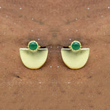 Green Onyx  Stud Earrings