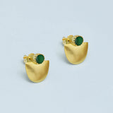 Green Onyx  Stud Earrings