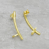 Hammered Metal Stud Earrings