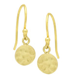 Hammered Round Disc Earrings