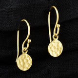 Hammered Round Disc Earrings