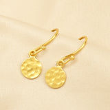 Hammered Round Disc Earrings