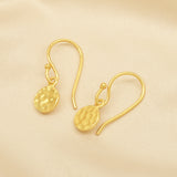 Hammered Round Disc Earrings