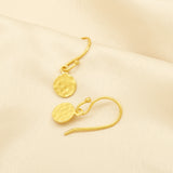 Hammered Round Disc Earrings