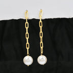 Lovely Links Pearl Earrings - La Vitá Jewels