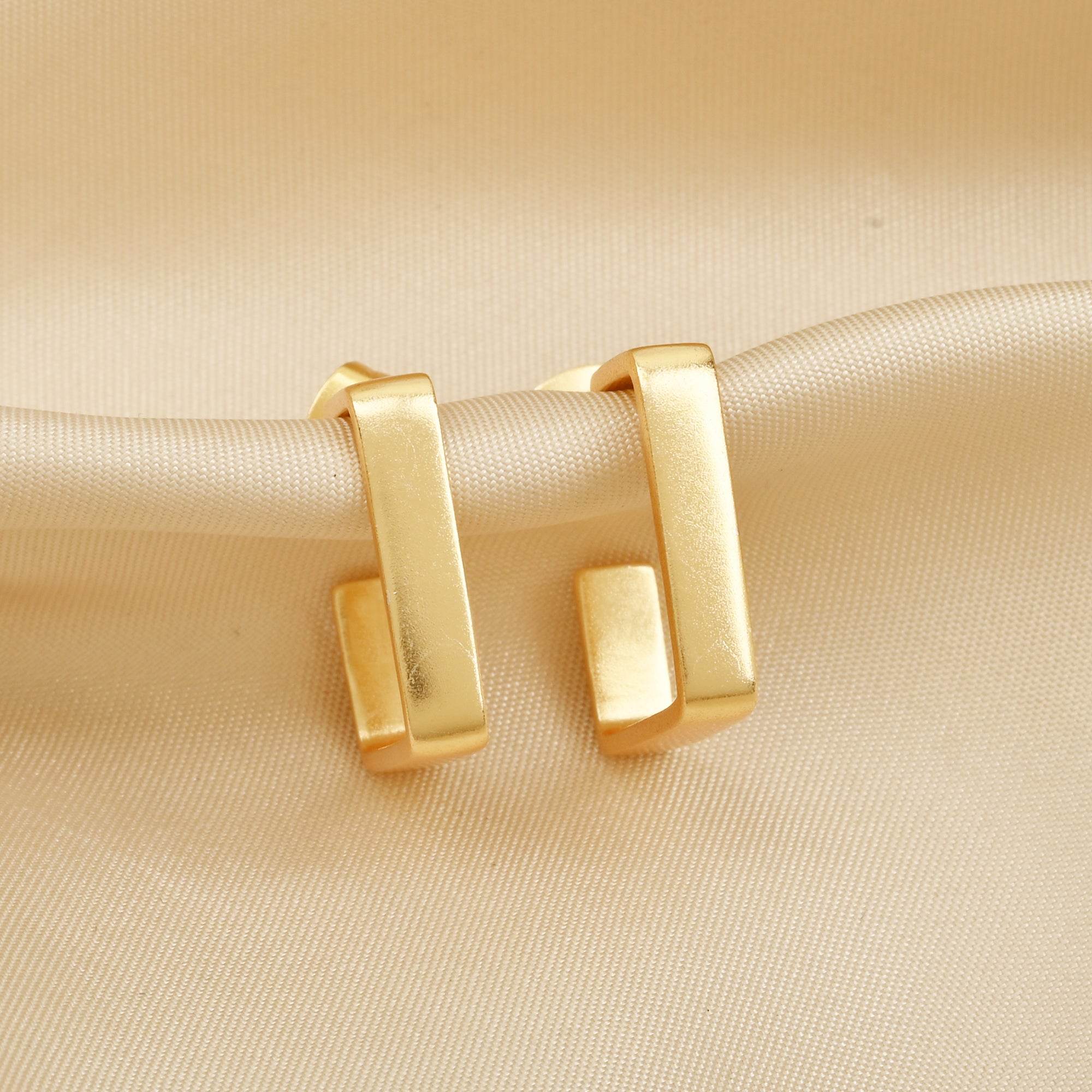 Geometric Shape Hoop Earrings - La Vitá Jewels