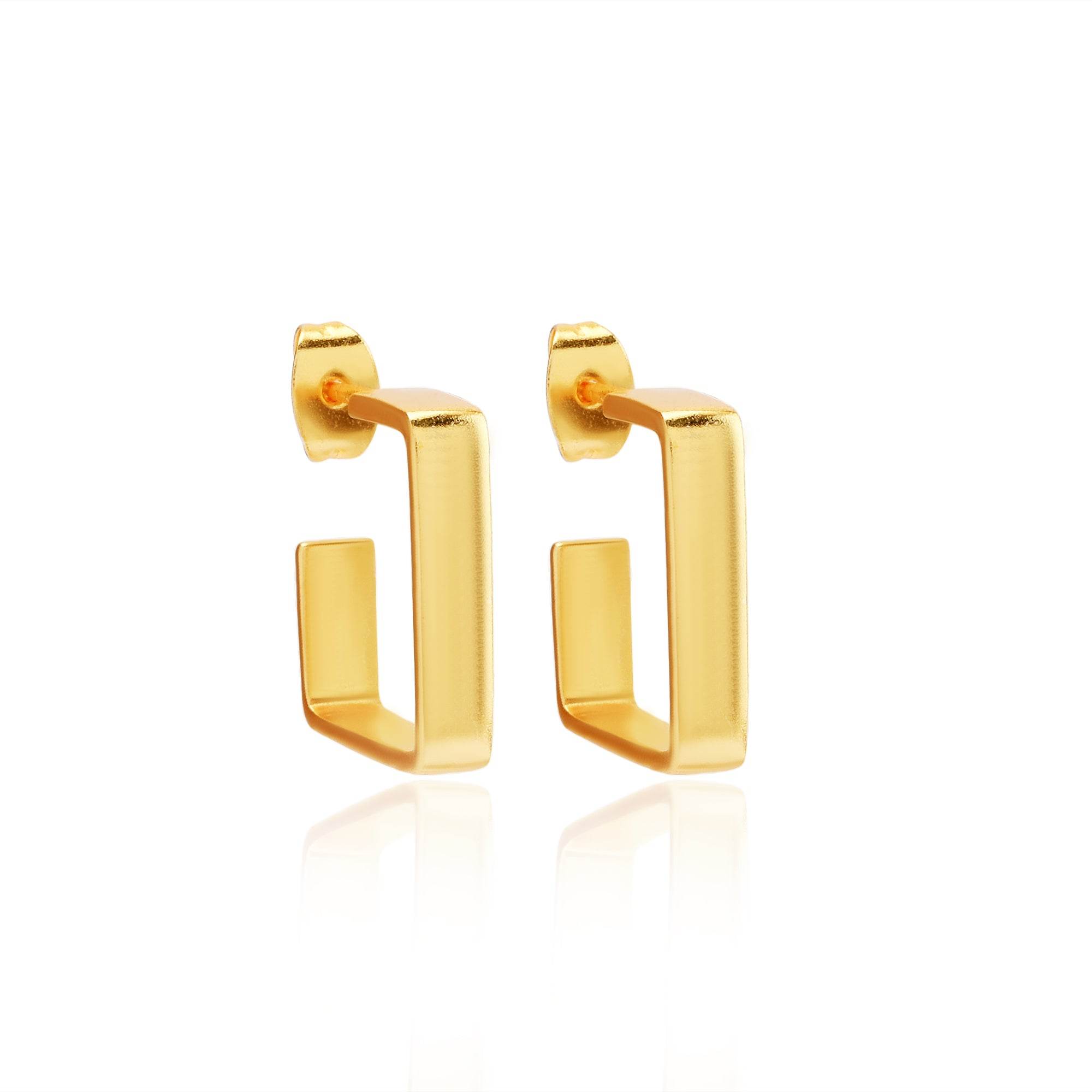 Geometric Shape Hoop Earrings - La Vitá Jewels