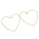 Heart Shape Metal Hoop Earrings