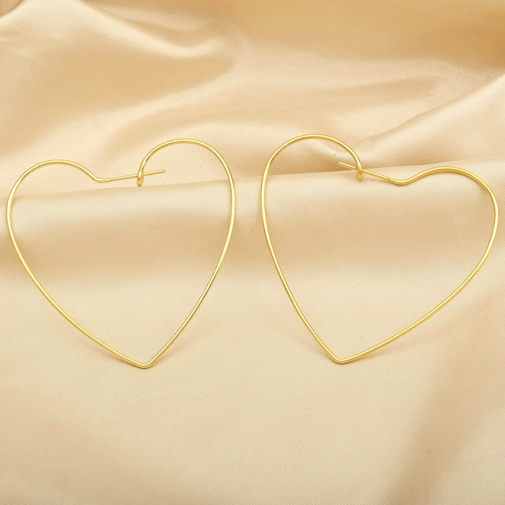 Lovely Heart Hoop Earrings - La Vitá Jewels