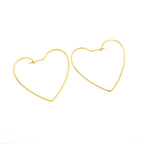 Lovely Heart Hoop Earrings - La Vitá Jewels
