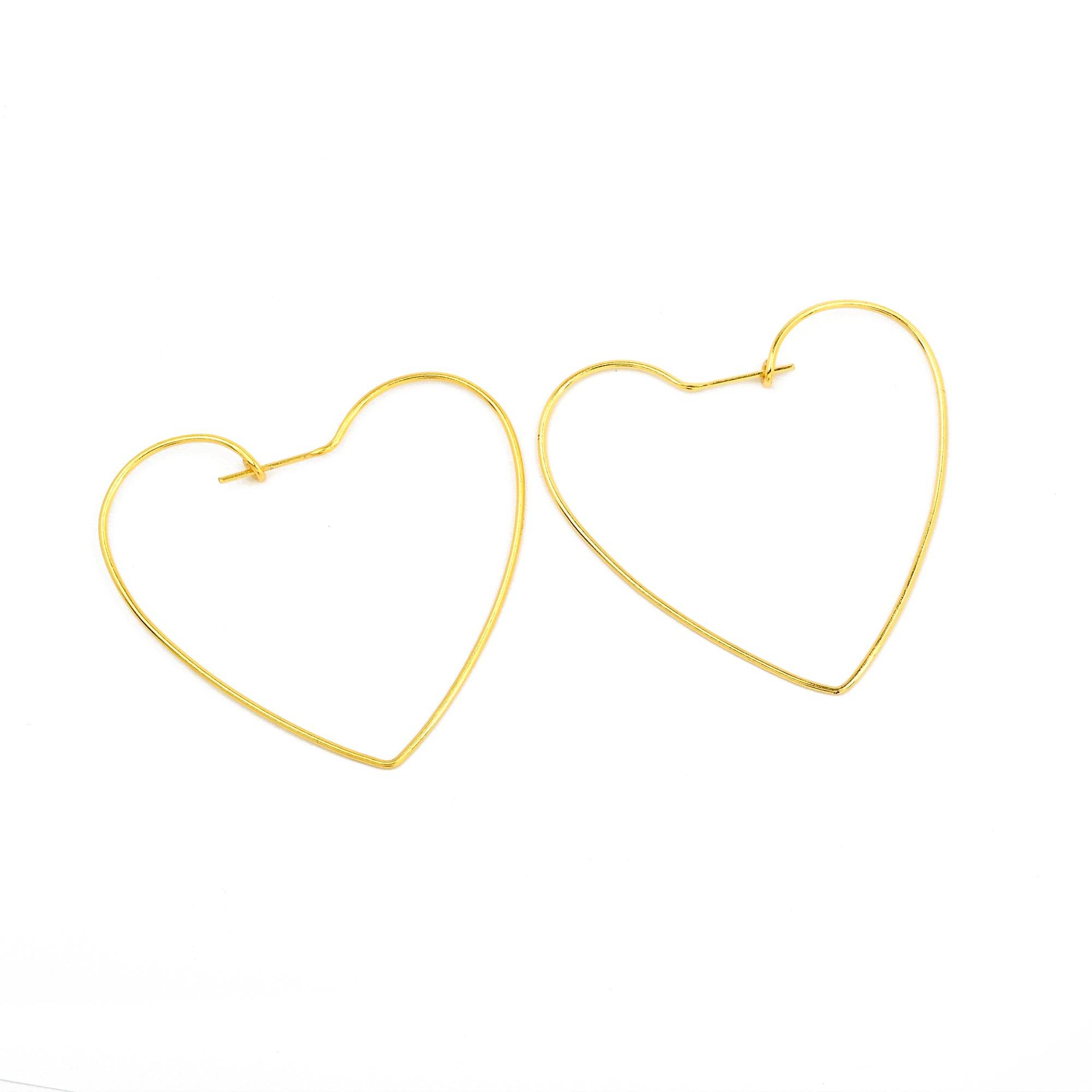 Lovely Heart Hoop Earrings - La Vitá Jewels