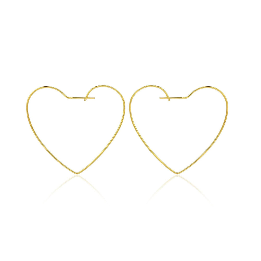 Lovely Heart Hoop Earrings - La Vitá Jewels