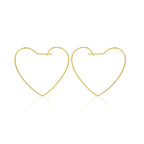 Lovely Heart Hoop Earrings - La Vitá Jewels
