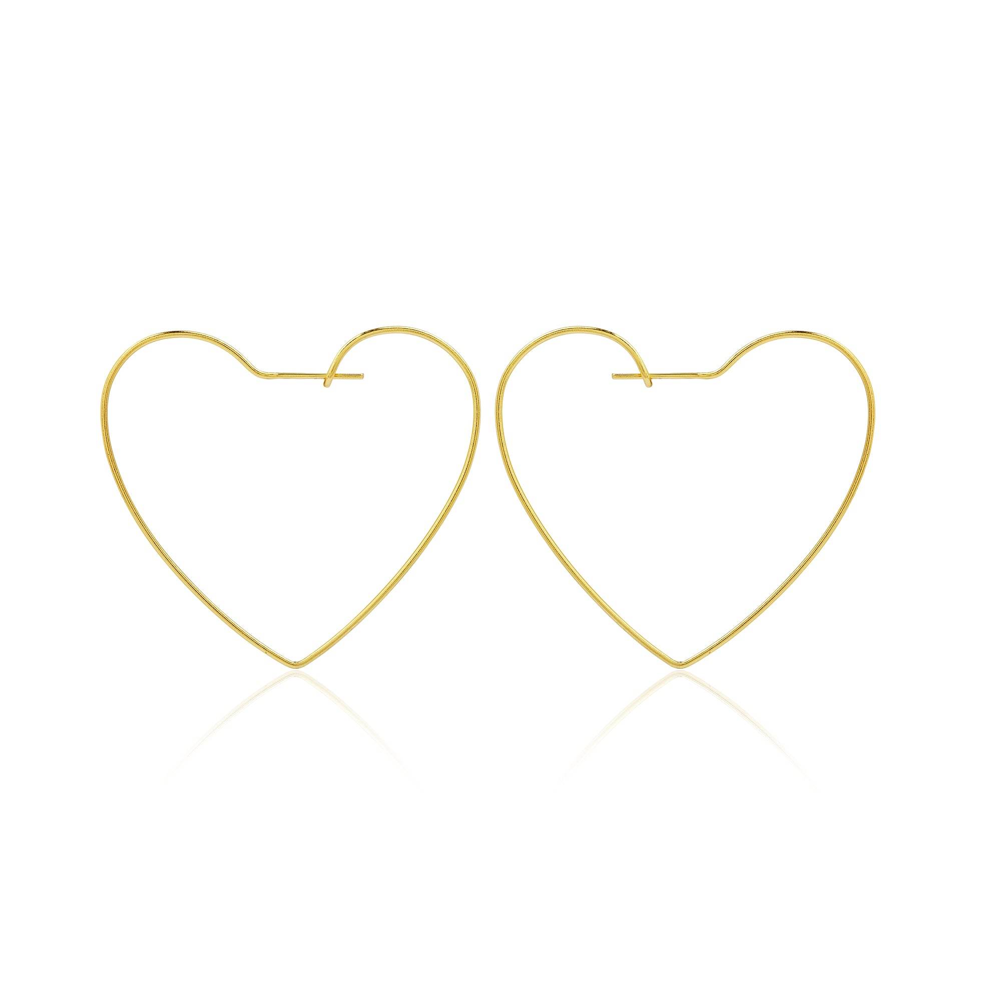 Lovely Heart Hoop Earrings - La Vitá Jewels