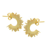 Gold Silver Plated Metal Stud Earrings