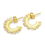 Gold Silver Plated Metal Stud Earrings