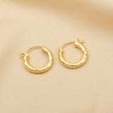 Hammered Huggies Earring