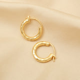 Hammered Huggies Earring