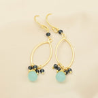 Gemstone Whispers Aqua and Iolite Earrings - La Vitá Jewels