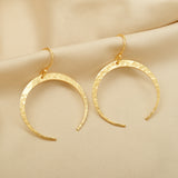 Almost Full Moon Textured Earrings