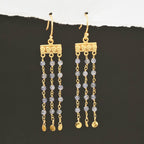 Victorian Flow Iolite Beads Earring - La Vitá Jewels