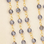 Victorian Flow Iolite Beads Earring - La Vitá Jewels