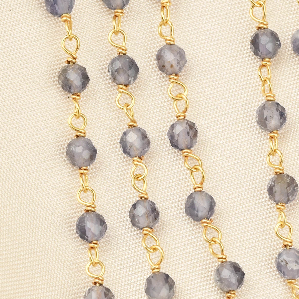 Victorian Flow Iolite Beads Earring - La Vitá Jewels