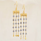 Victorian Flow Iolite Beads Earring - La Vitá Jewels
