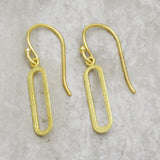 Paperclip Chain Dangle Earrings Paperclip  22k  Earrings