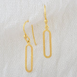 Paperclip Chain Dangle Earrings Paperclip  22k  Earrings