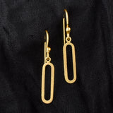 Paperclip Chain Dangle Earrings Paperclip  22k  Earrings