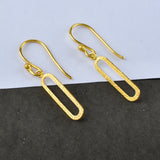 Paperclip Chain Dangle Earrings Paperclip  22k  Earrings