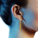 22k  Hammered Geometric Dangle Earrings