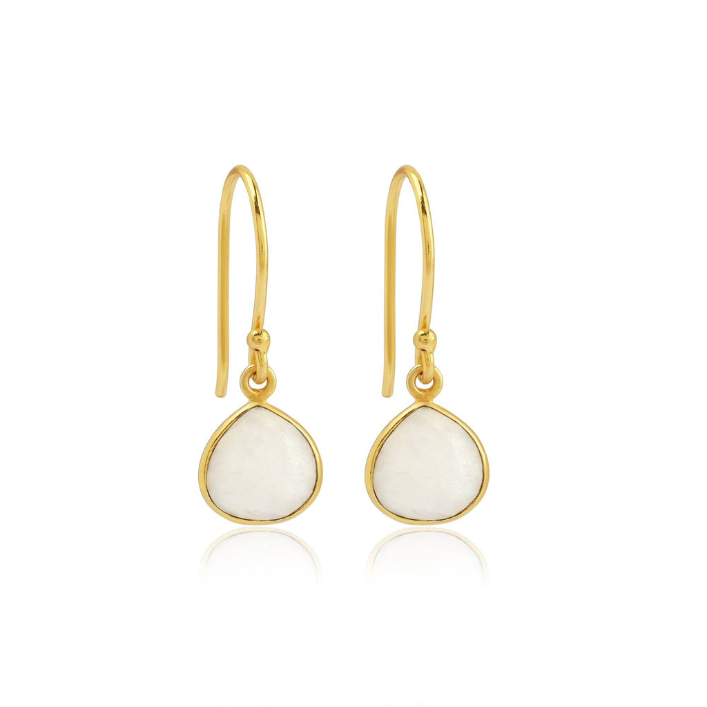 Moonstone Drop Earrings - La Vitá Jewels