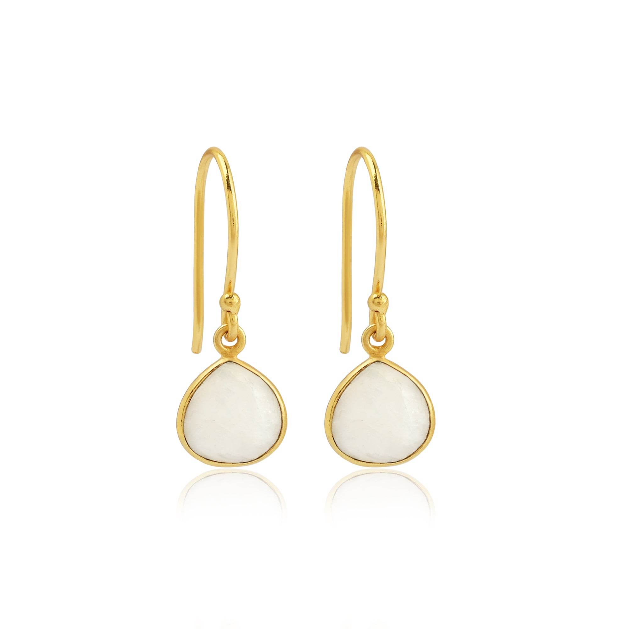 Moonstone Drop Earrings - La Vitá Jewels