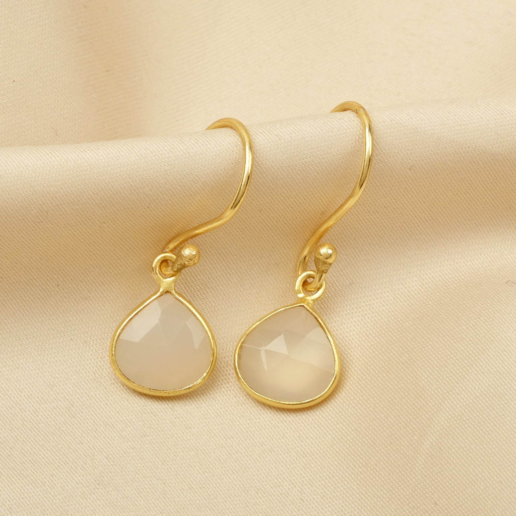 Moonstone Drop Earrings - La Vitá Jewels