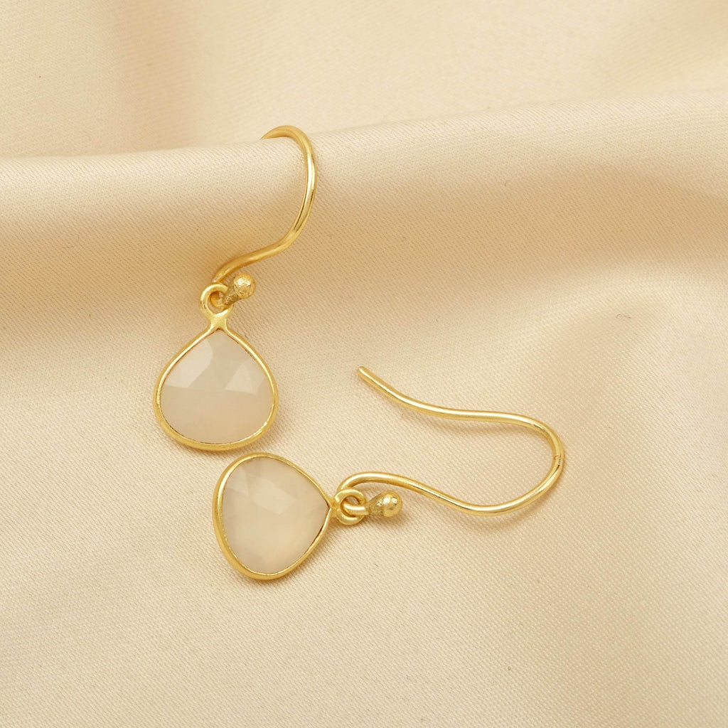 Moonstone Drop Earrings - La Vitá Jewels
