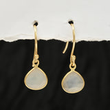 Rainbow Moonstone Dangle Earrings